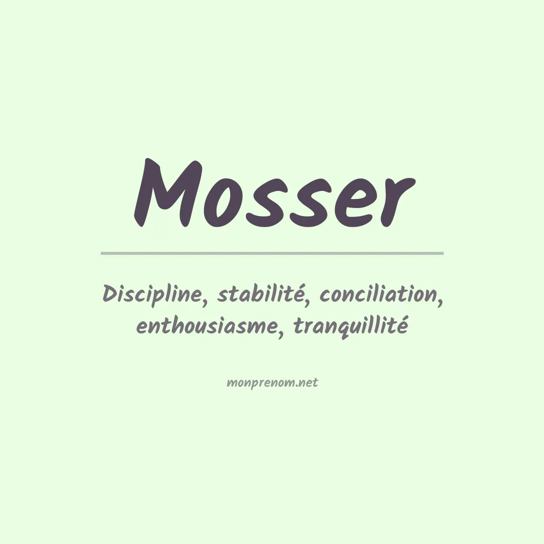 Prénom Mosser