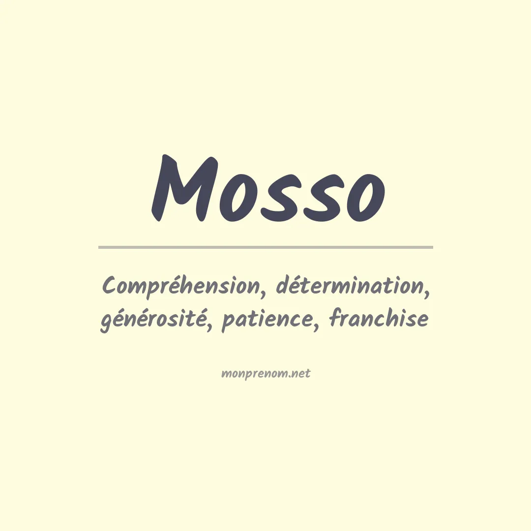 Prénom Mosso