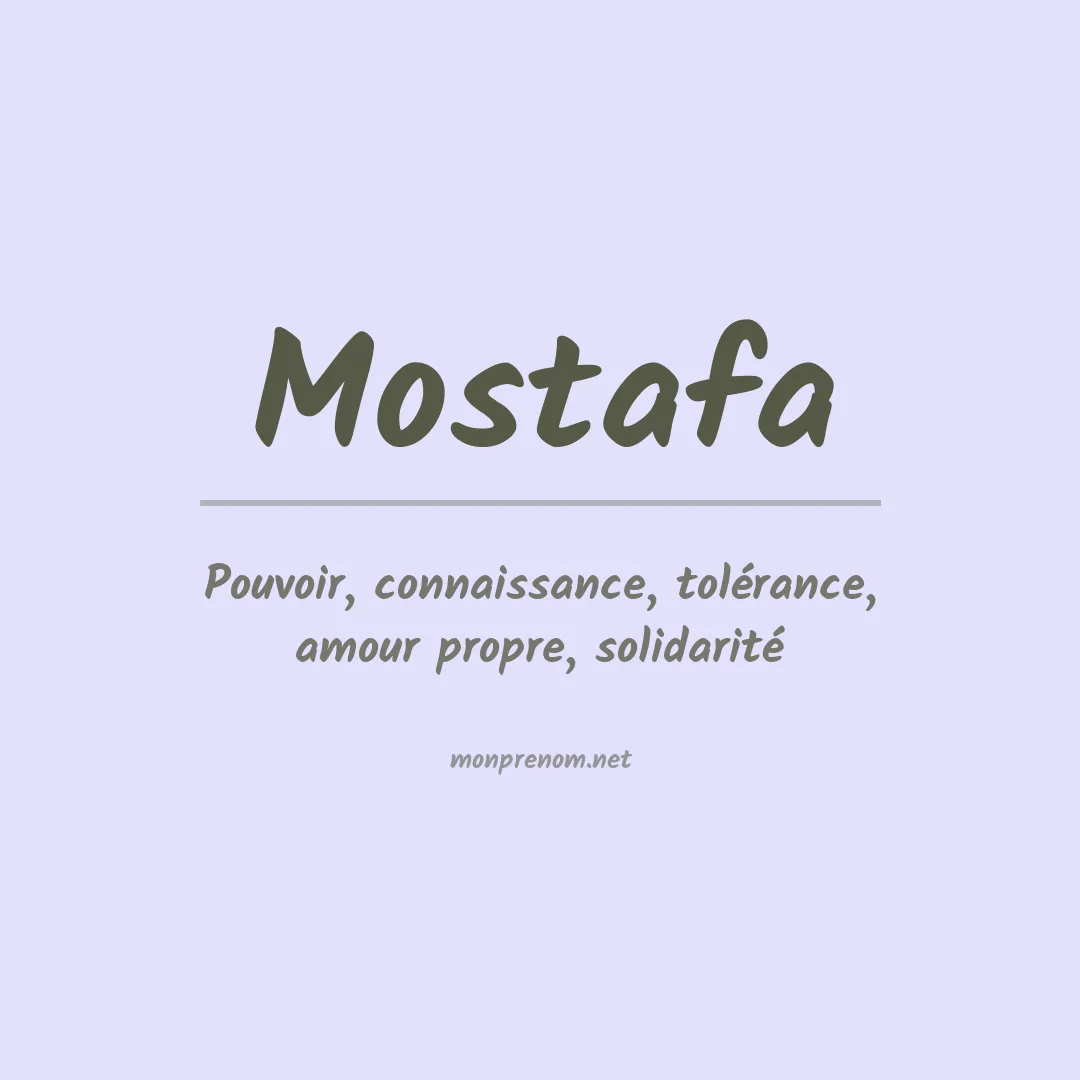 Prénom Mostafa