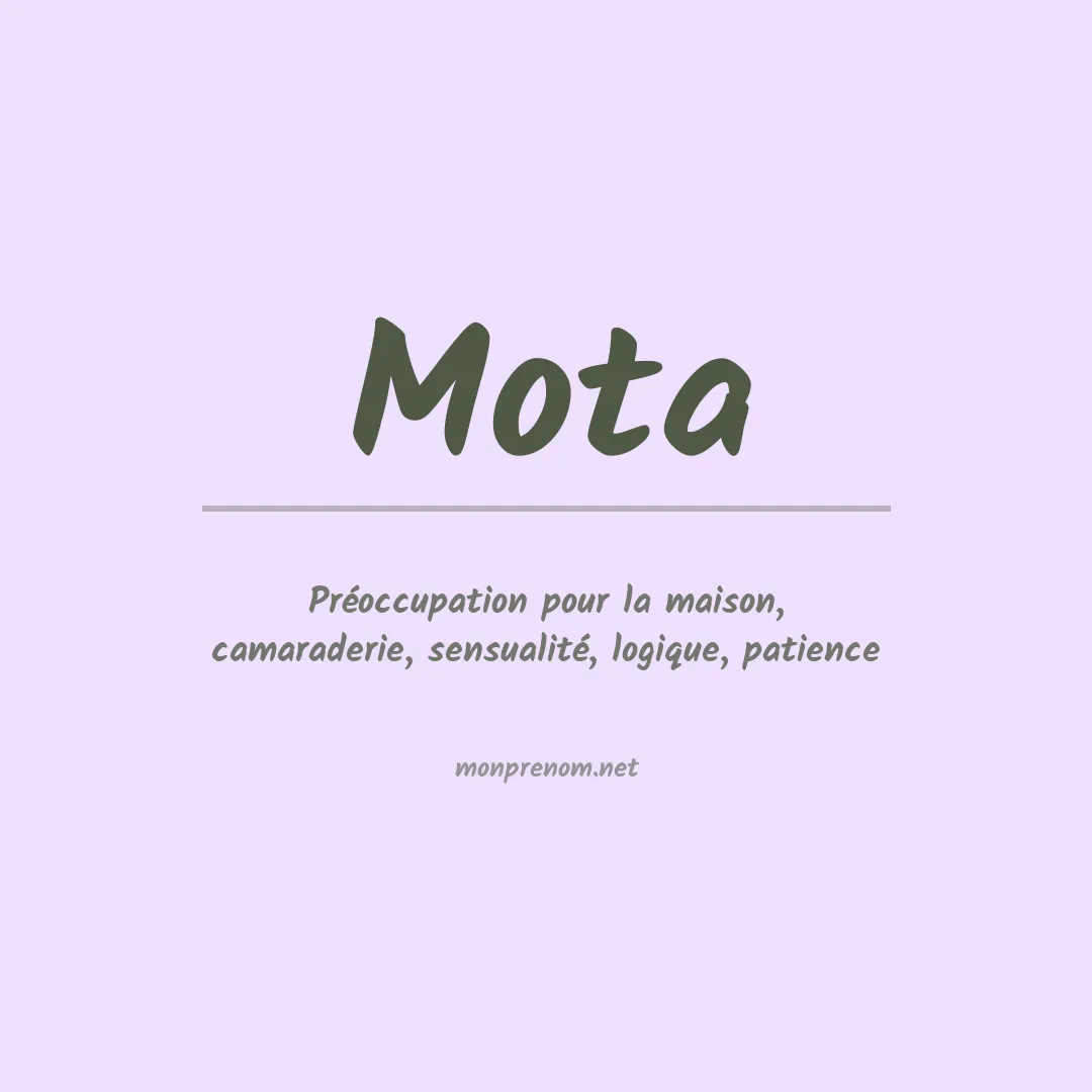 Prénom Mota