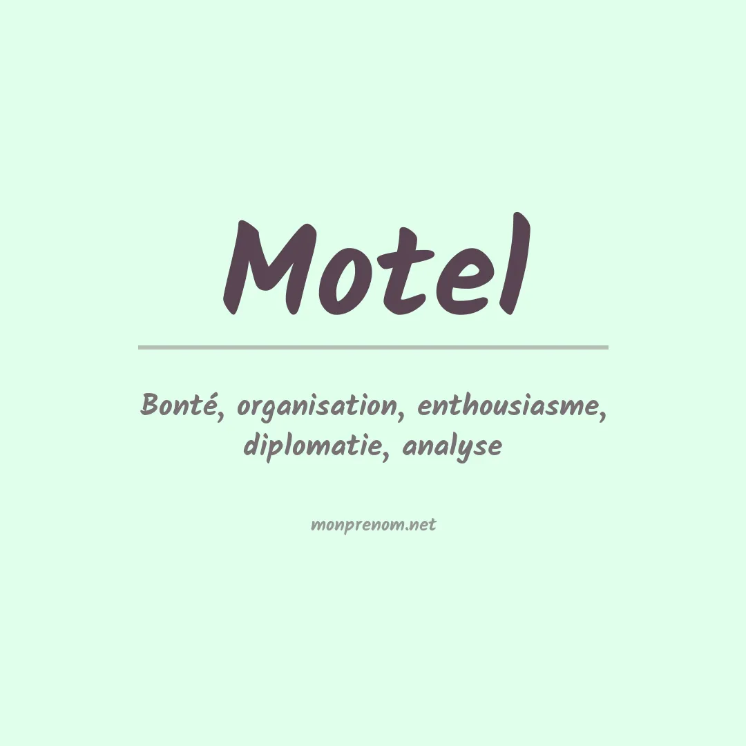 Prénom Motel