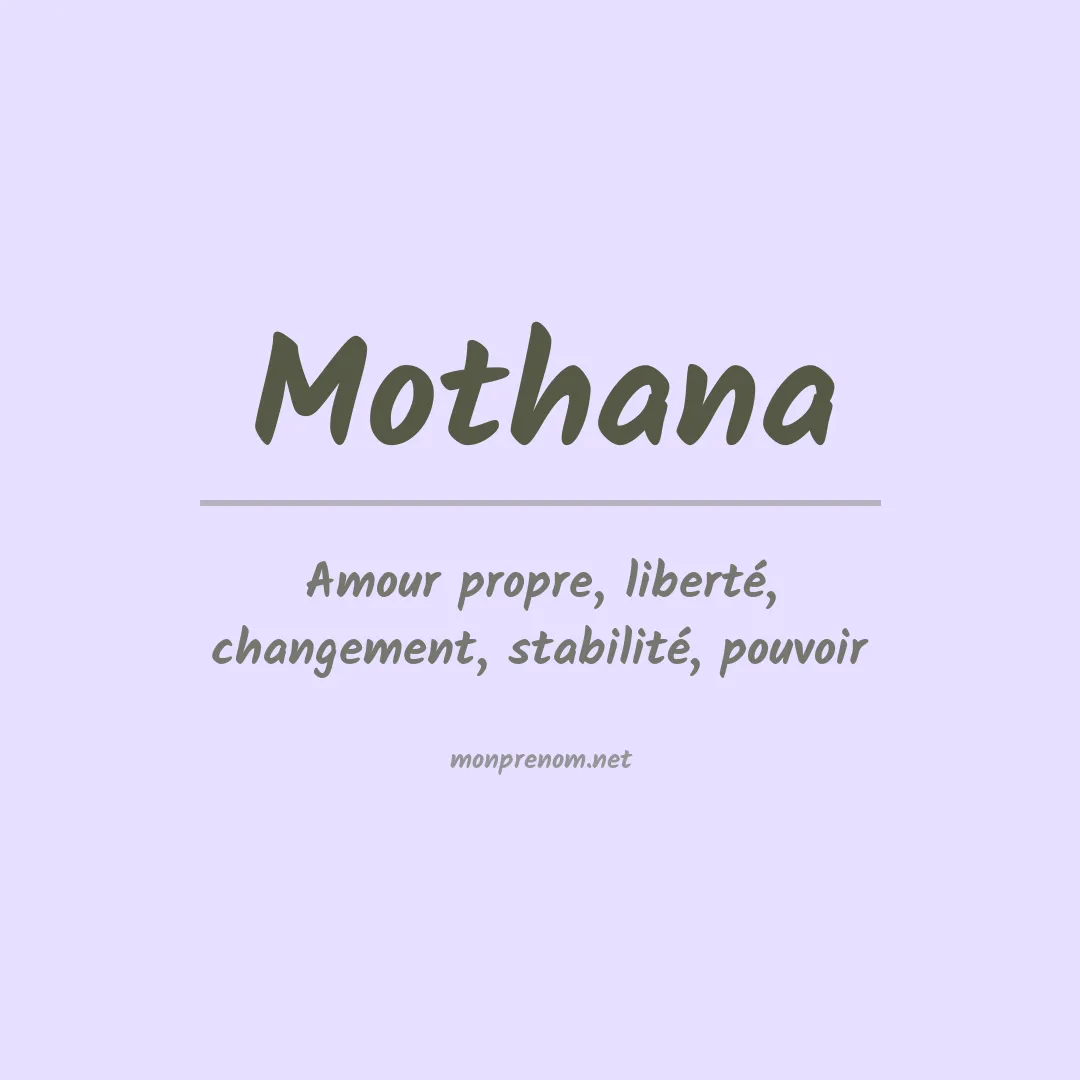 Signification du prénom Mothana