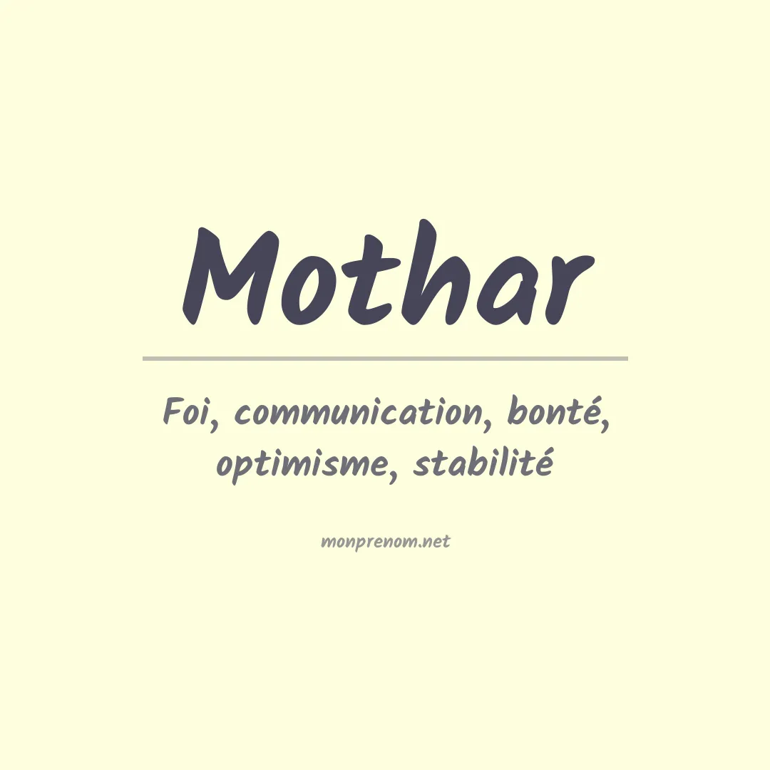 Signification du prénom Mothar