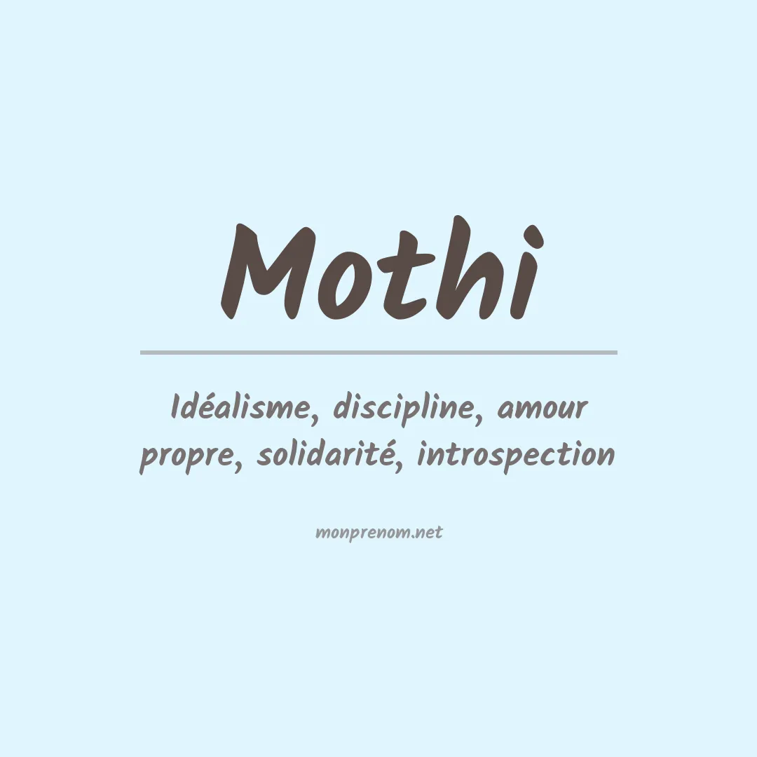 Signification du prénom Mothi