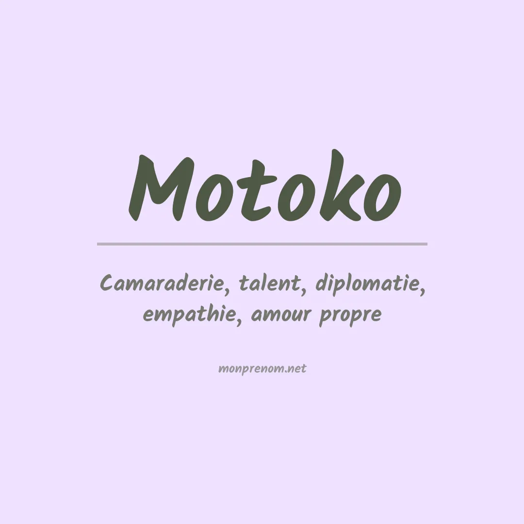 Prénom Motoko
