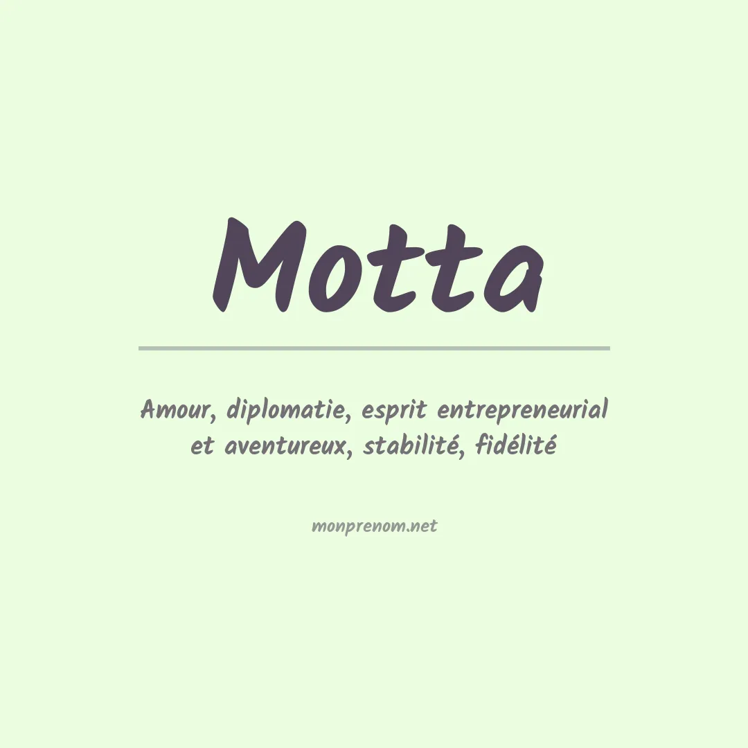 Prénom Motta