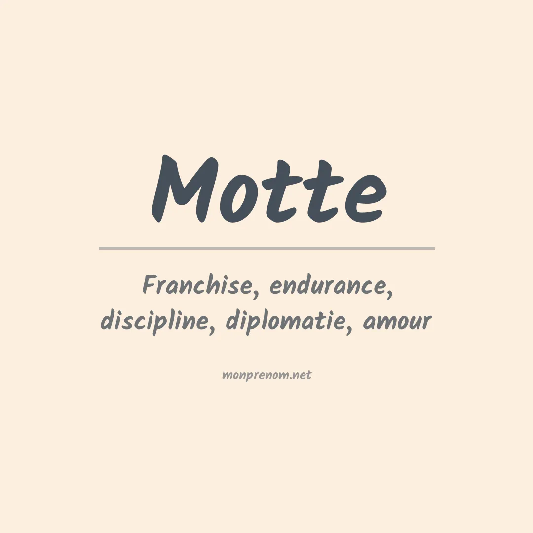 Prénom Motte