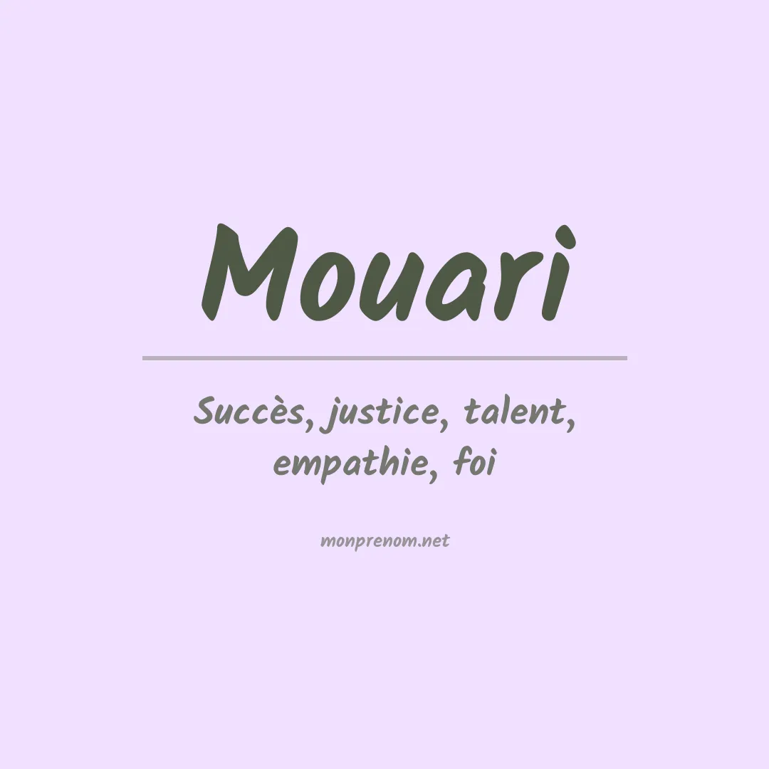 Signification du prénom Mouari