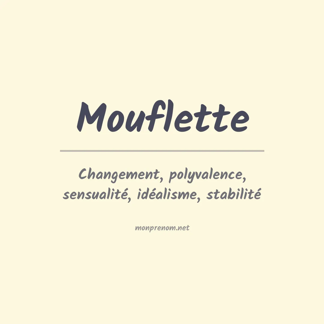 Signification du prénom Mouflette