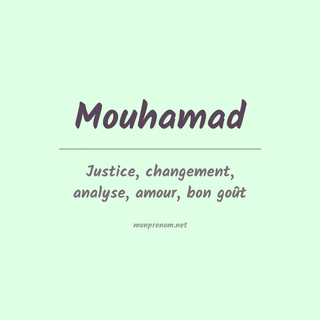 Prénom Mouhamad