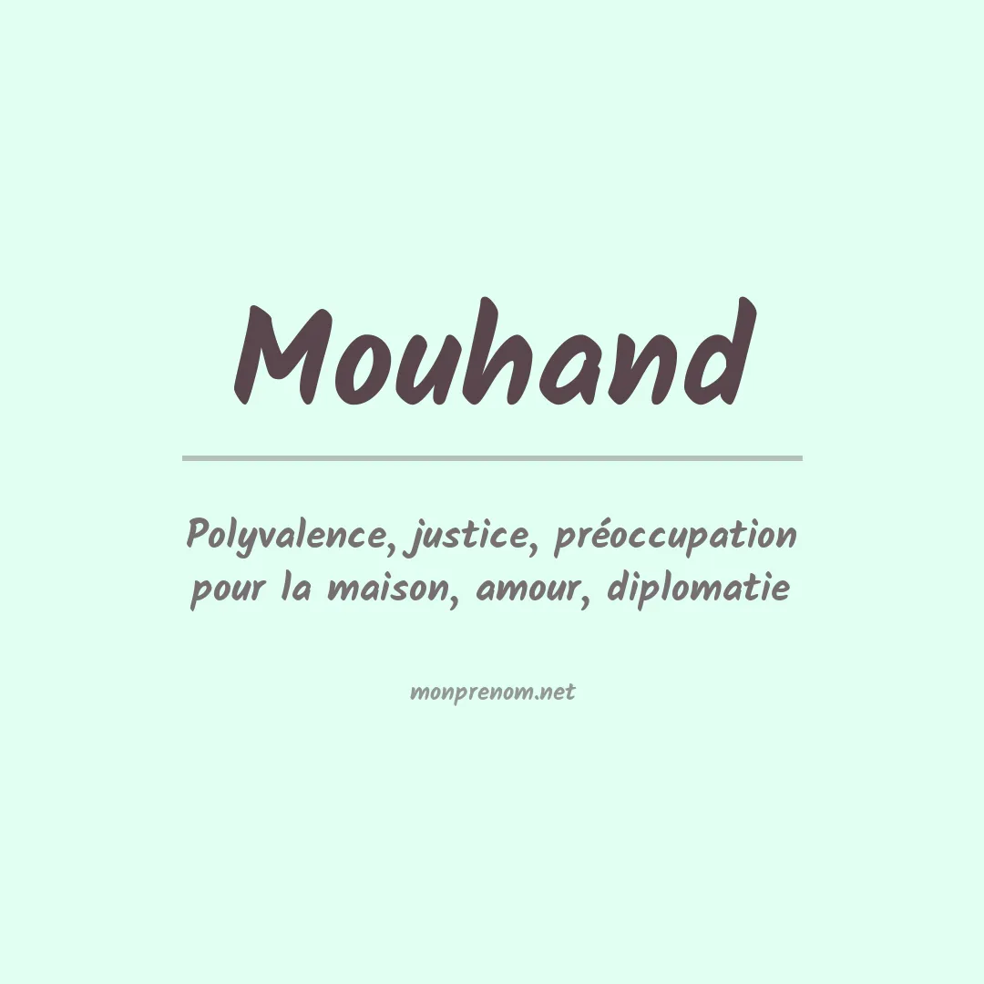 Signification du prénom Mouhand