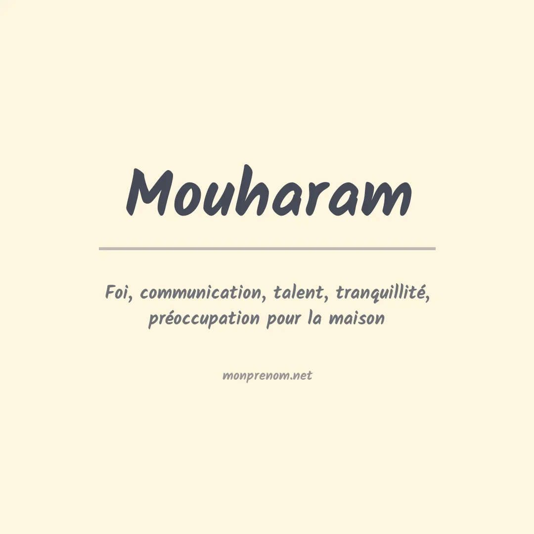 Signification du prénom Mouharam