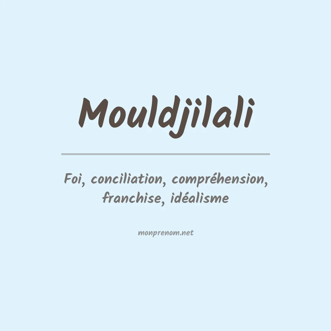 Prénom Mouldjilali