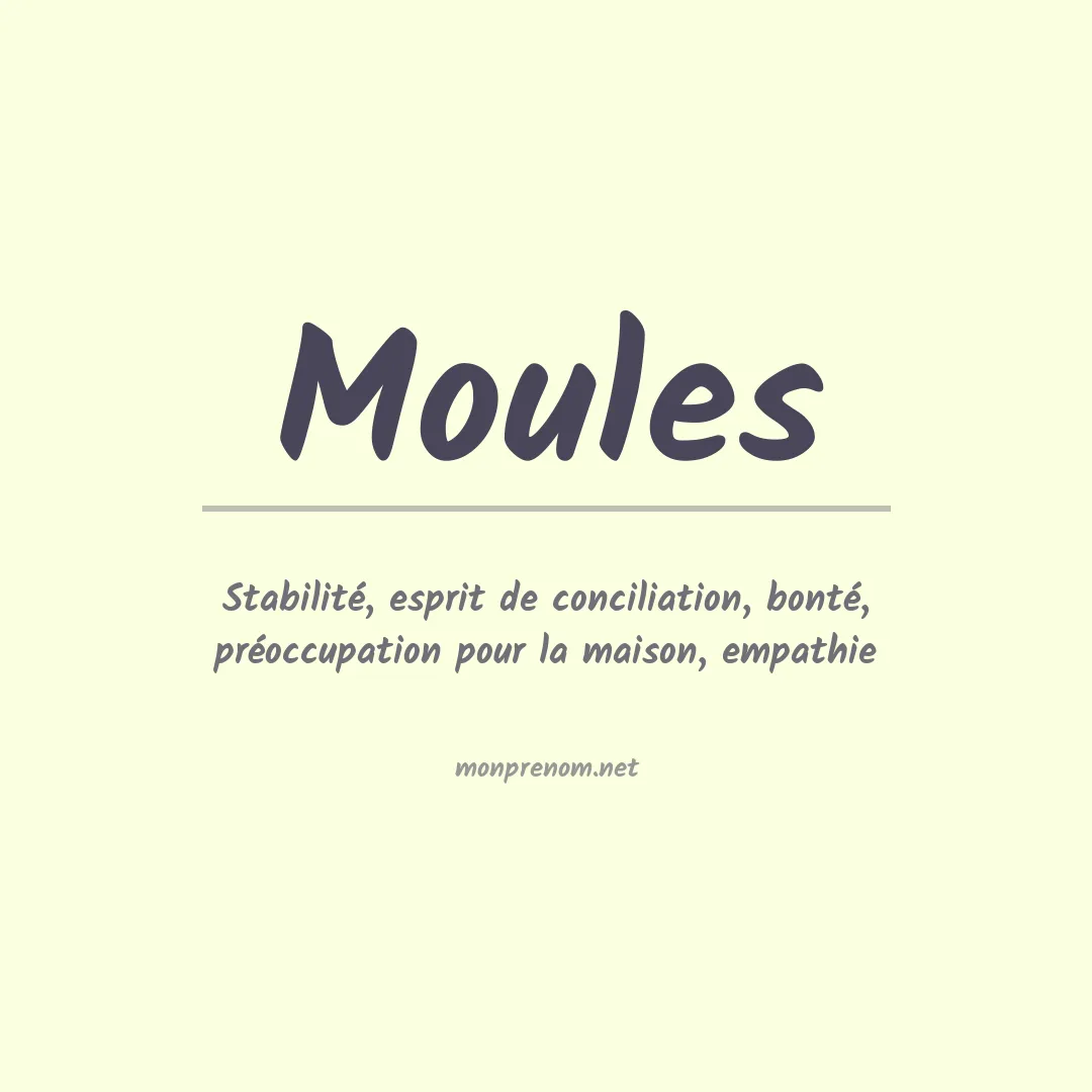 Signification du prénom Moules