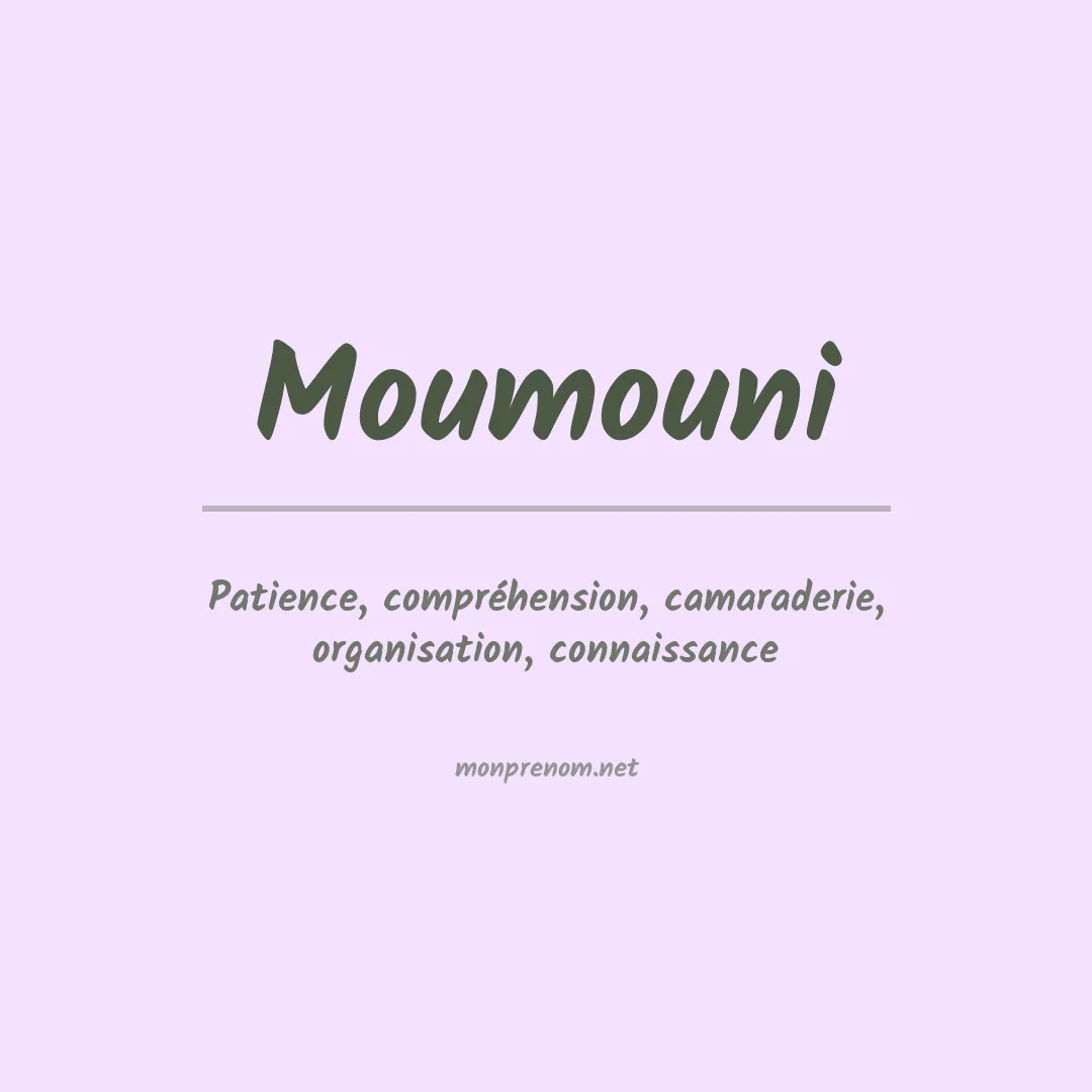 Signification du prénom Moumouni