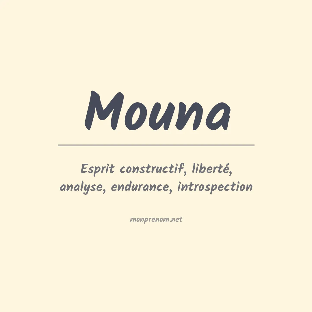 Prénom Mouna
