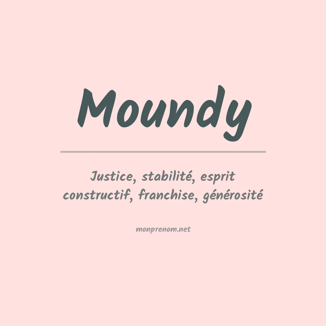 Signification du prénom Moundy