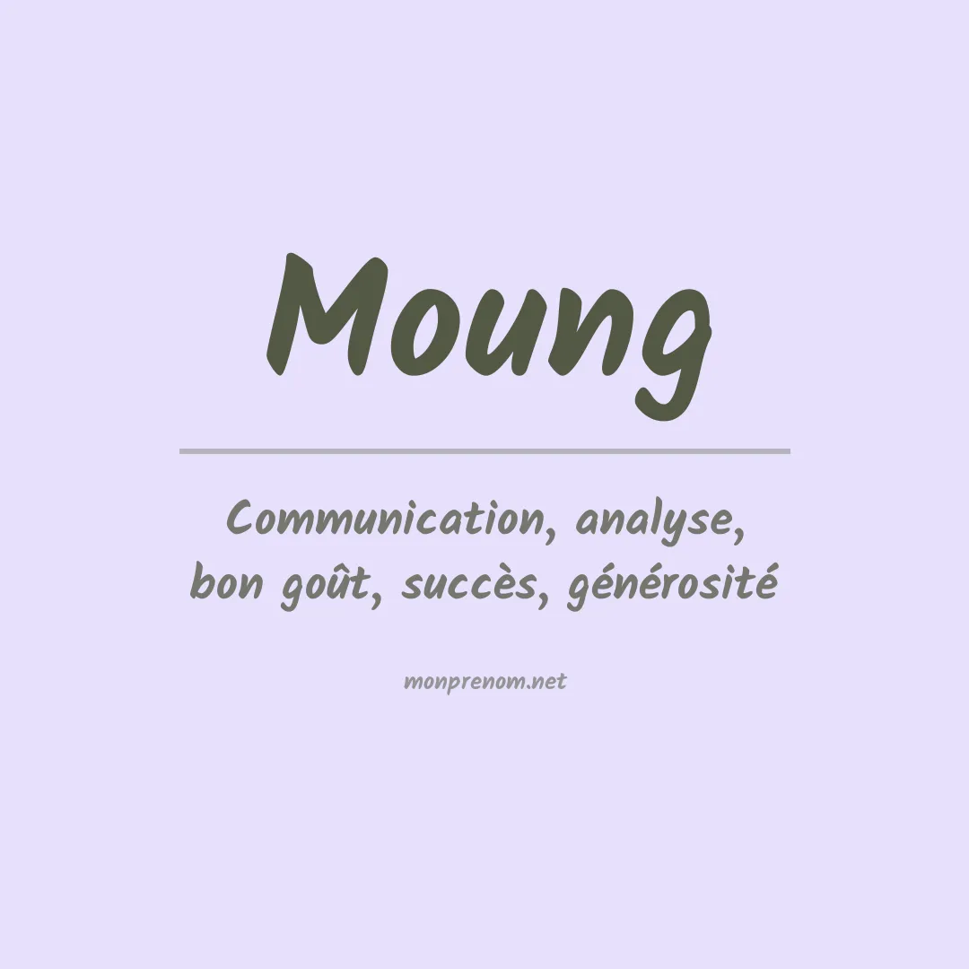 Prénom Moung