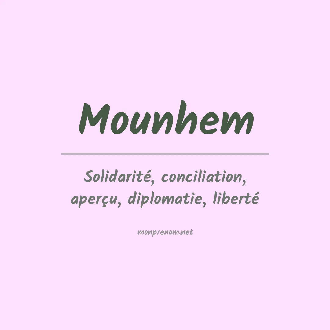 Prénom Mounhem