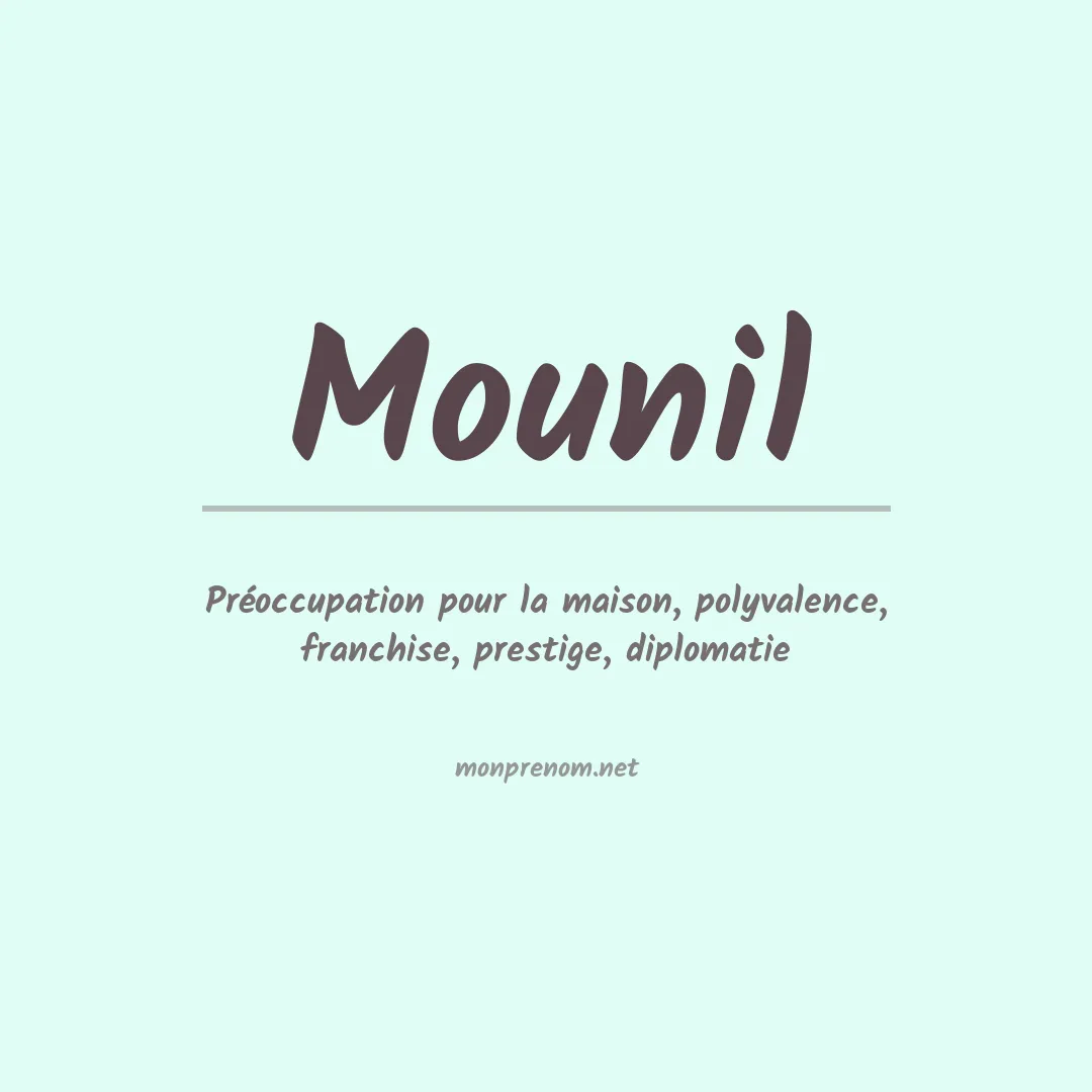 Prénom Mounil