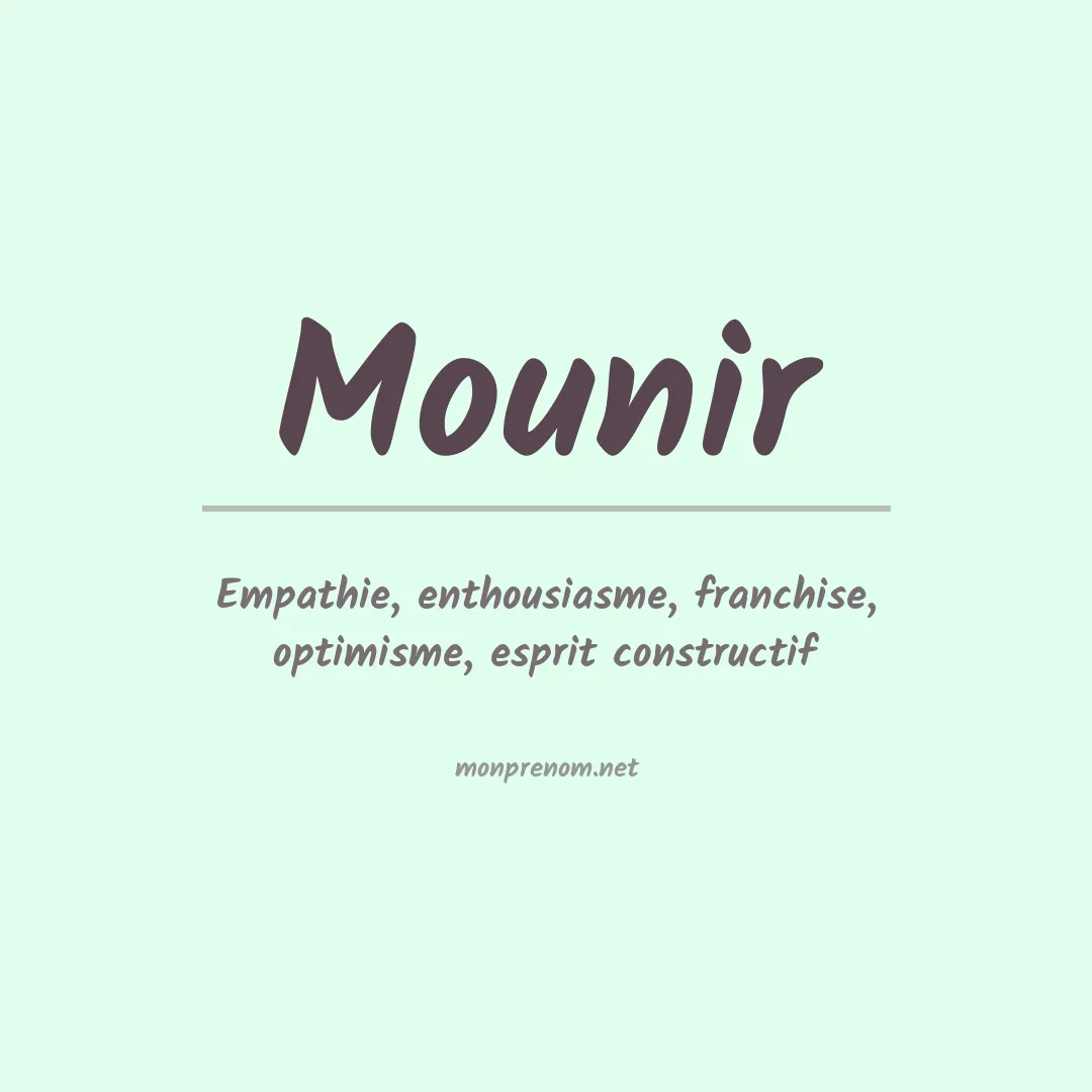Prénom Mounir