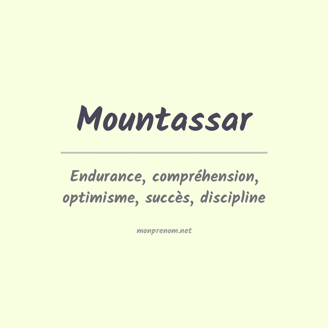 Signification du prénom Mountassar
