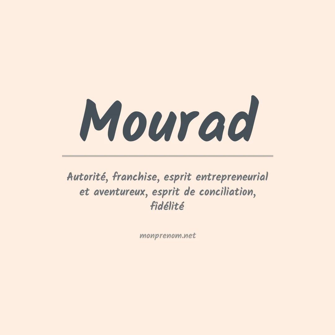 Prénom Mourad