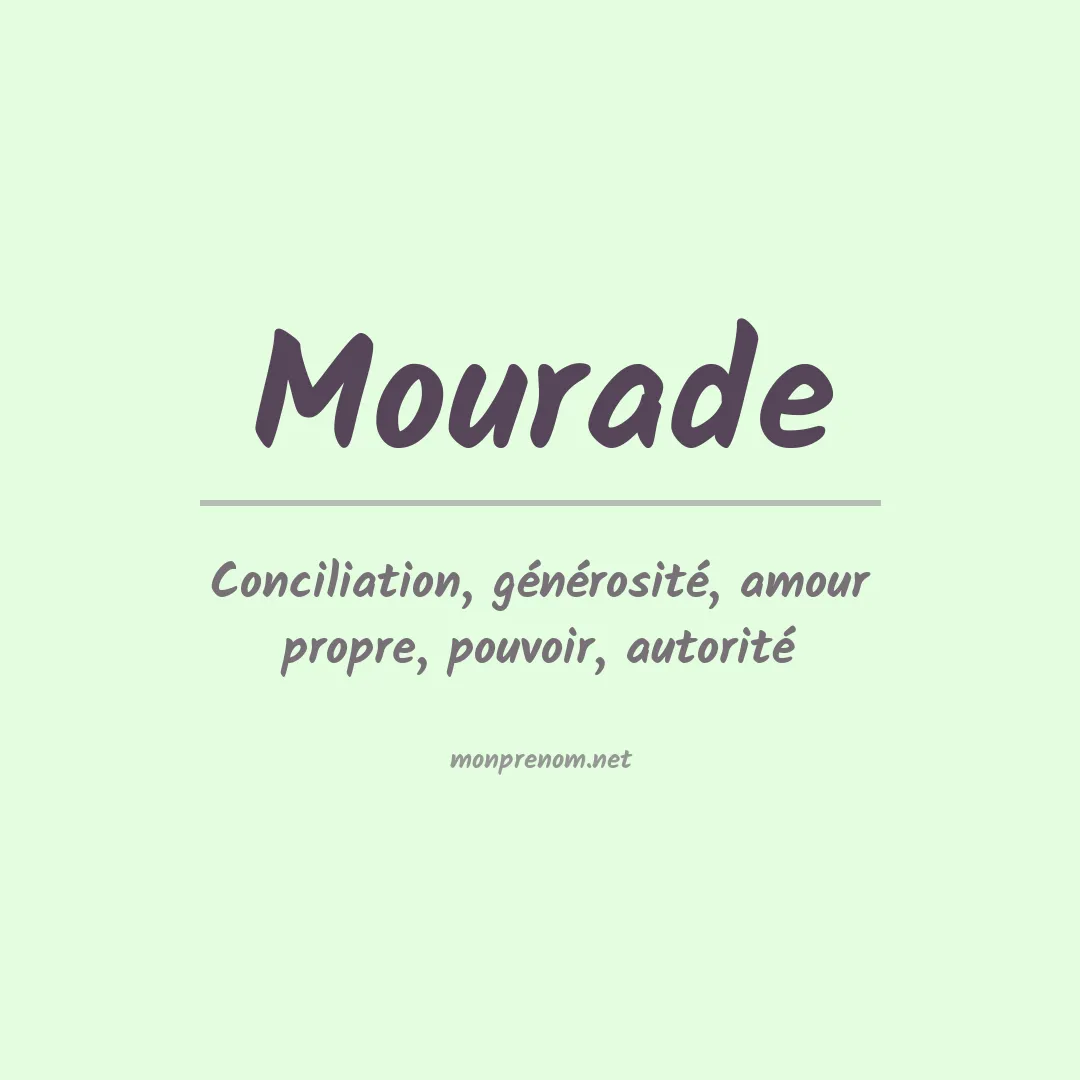 Signification du prénom Mourade