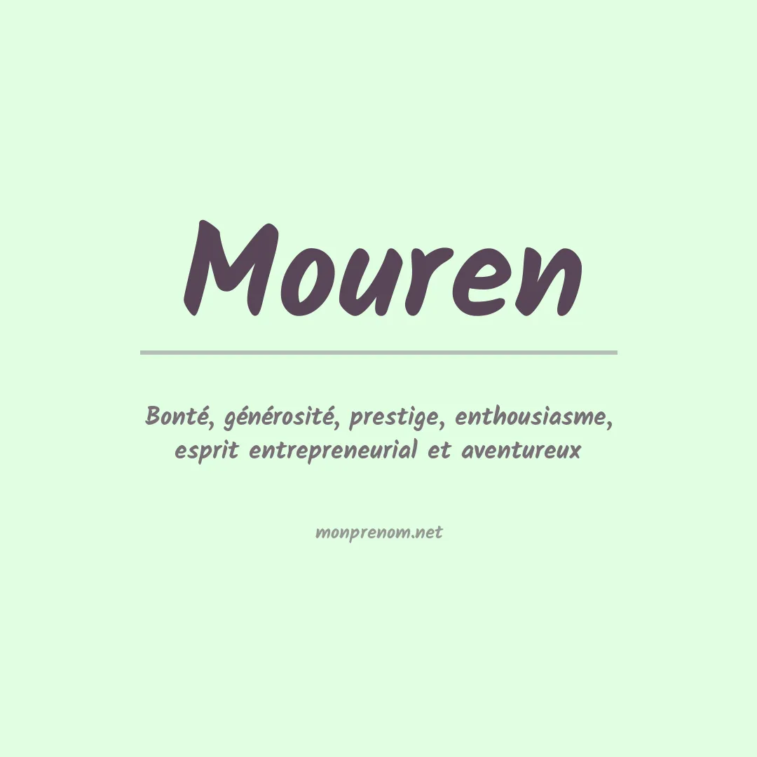 Signification du prénom Mouren