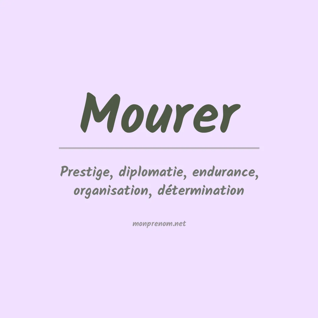 Prénom Mourer