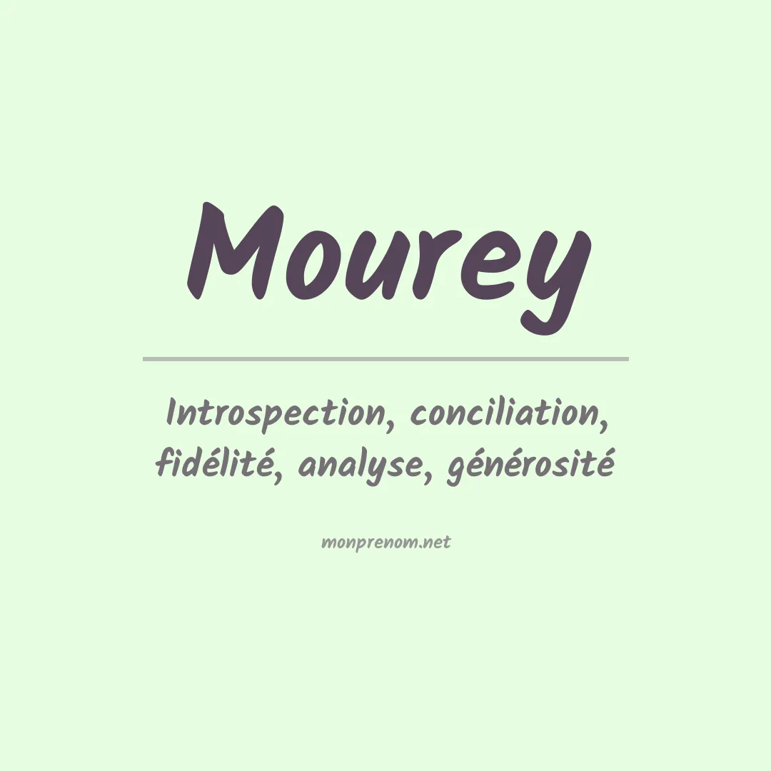 Prénom Mourey