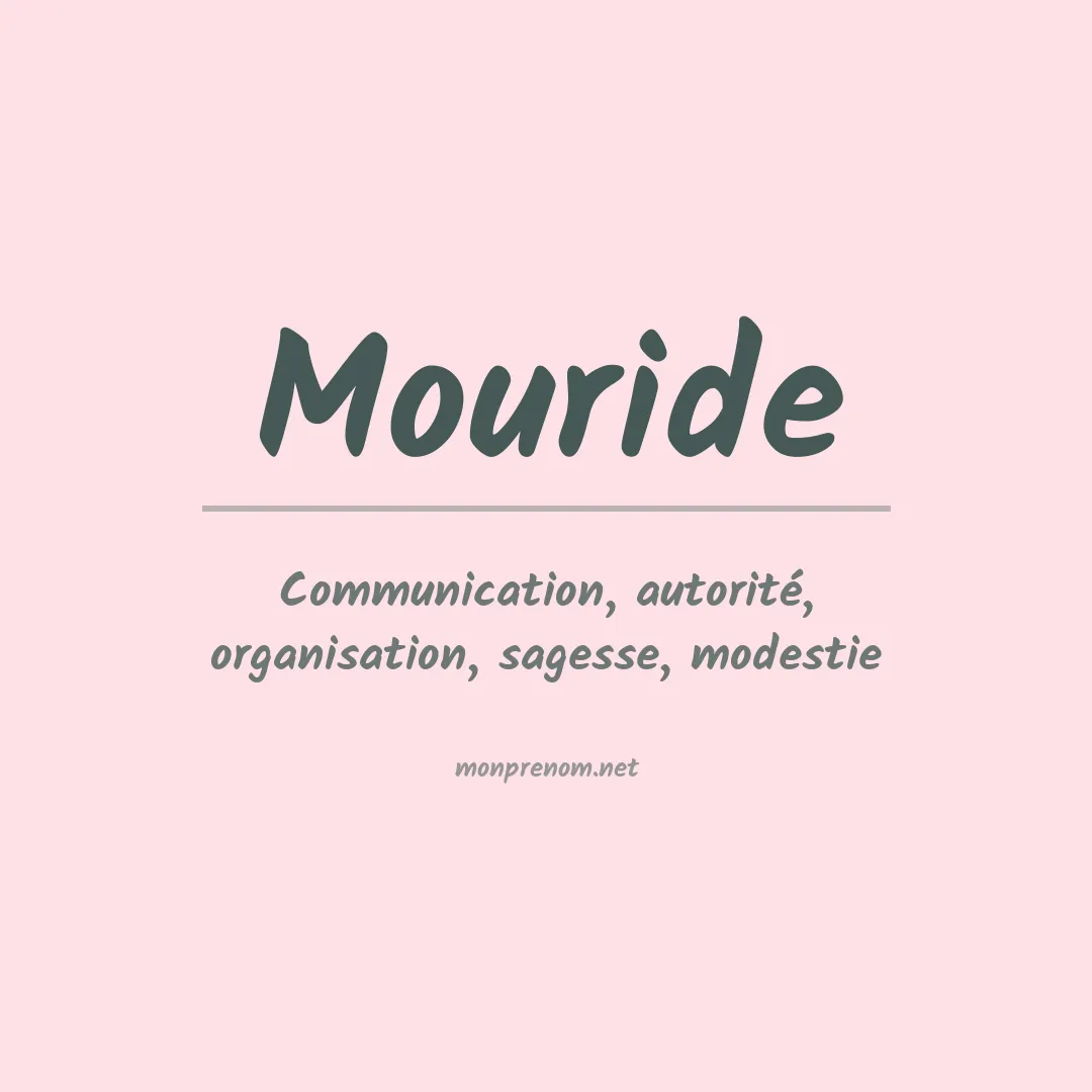Signification du prénom Mouride