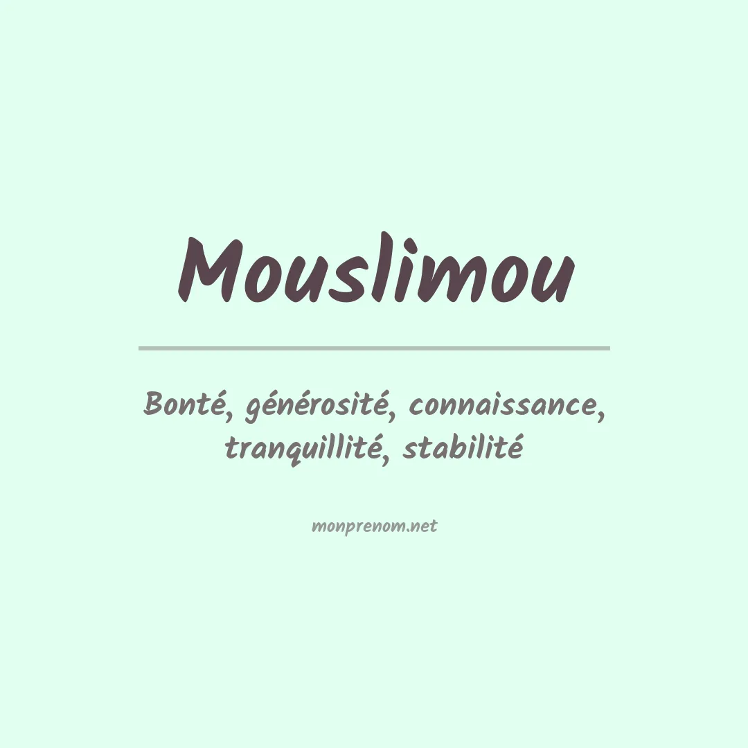 Prénom Mouslimou