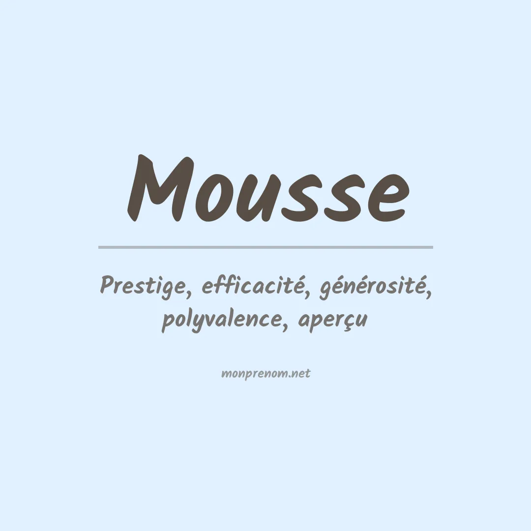 Prénom Mousse