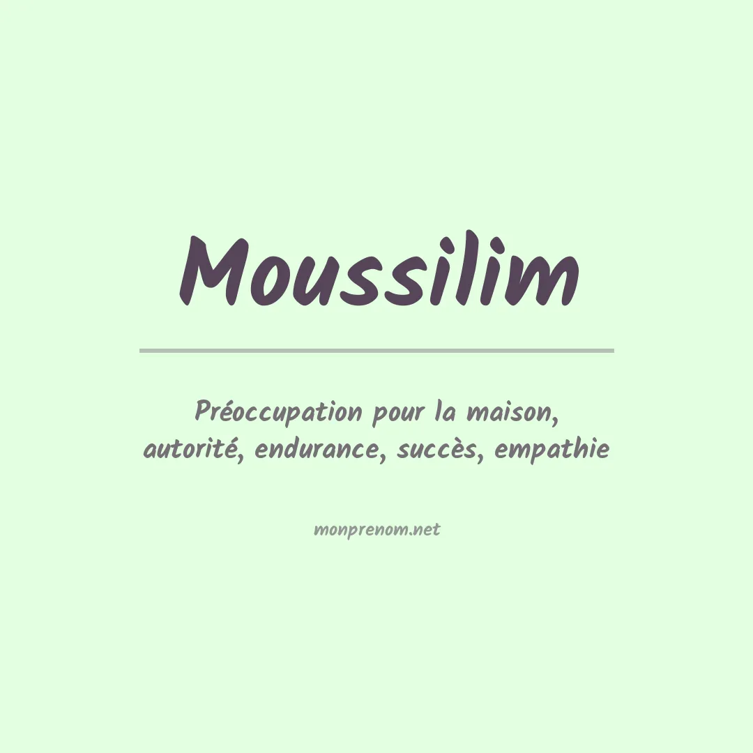Prénom Moussilim