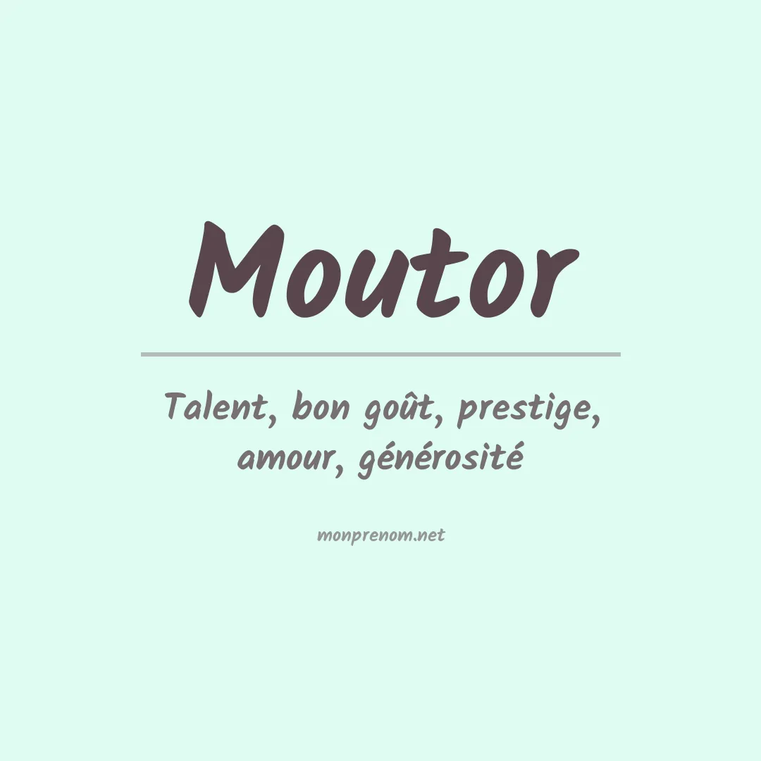 Prénom Moutor