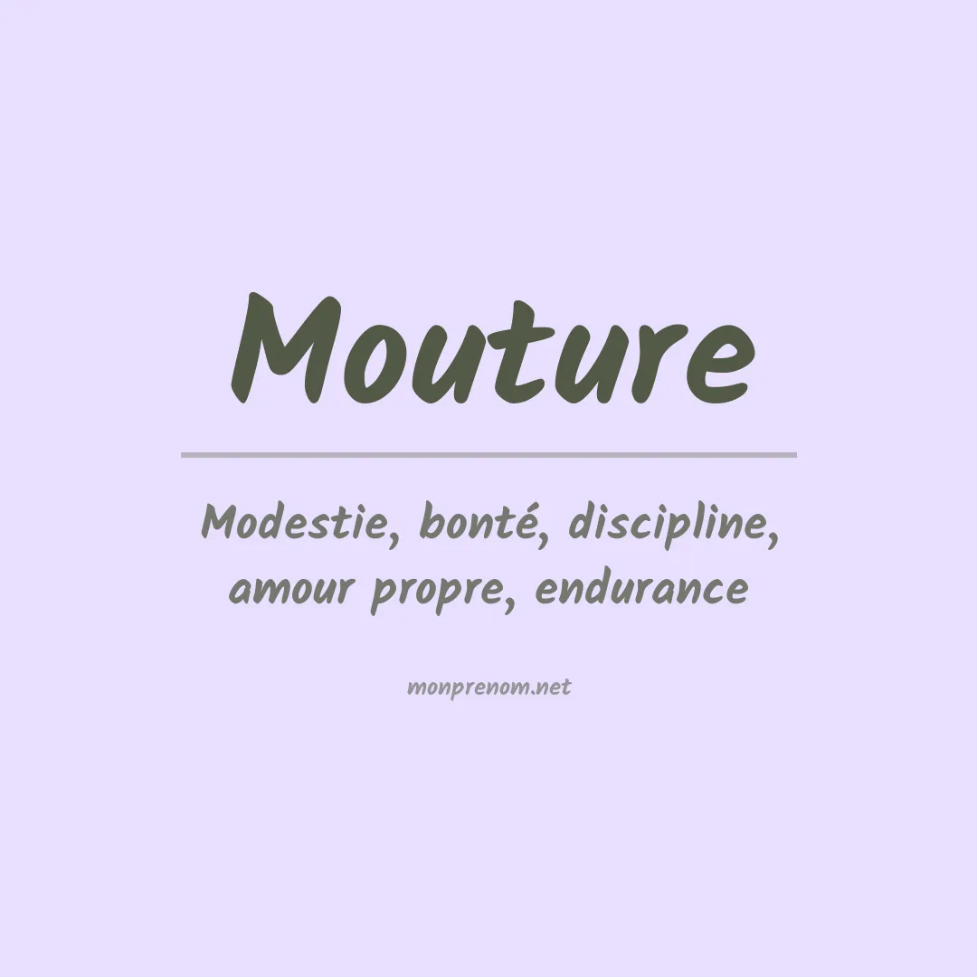 Signification du prénom Mouture
