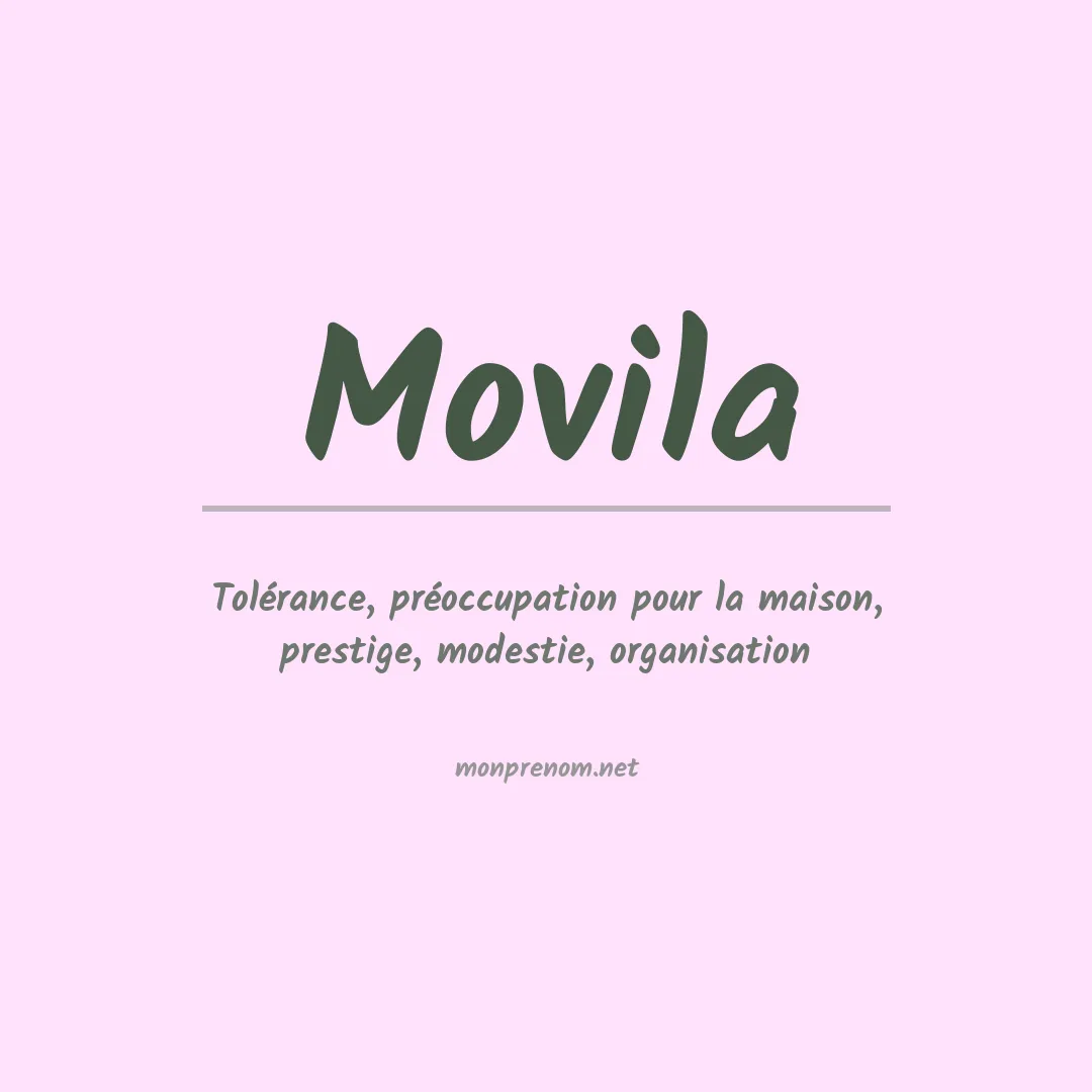 Signification du prénom Movila