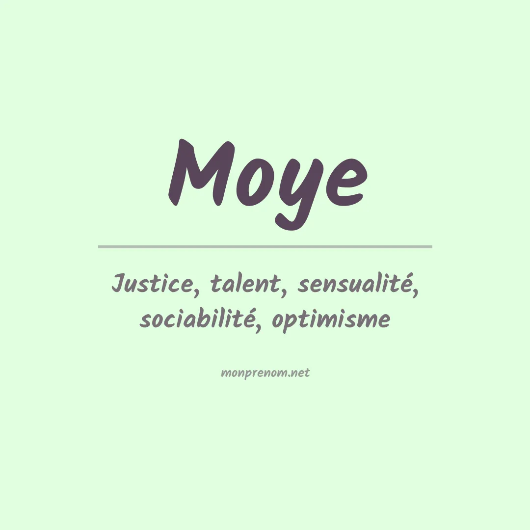 Prénom Moye