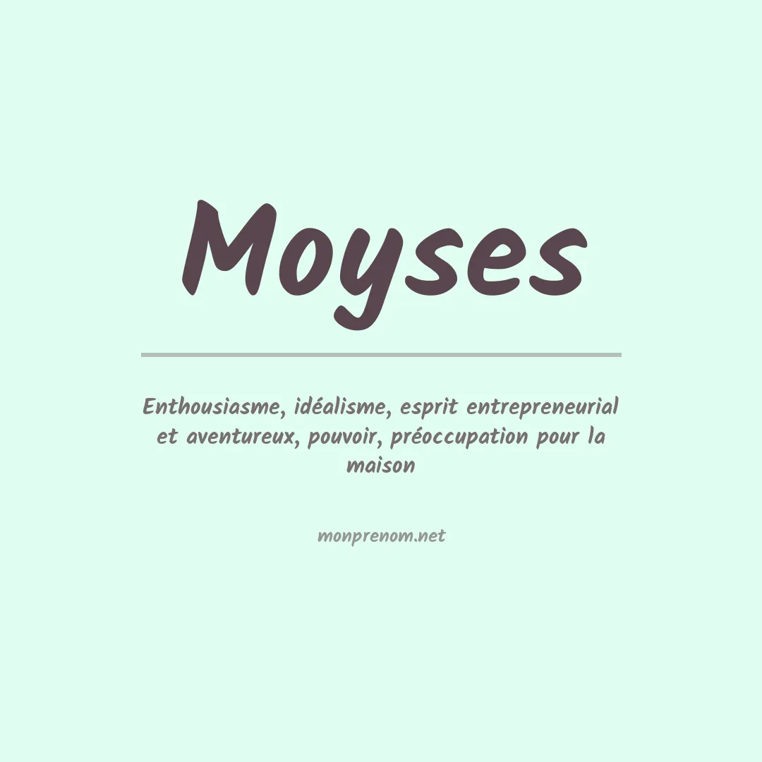 Prénom Moyses