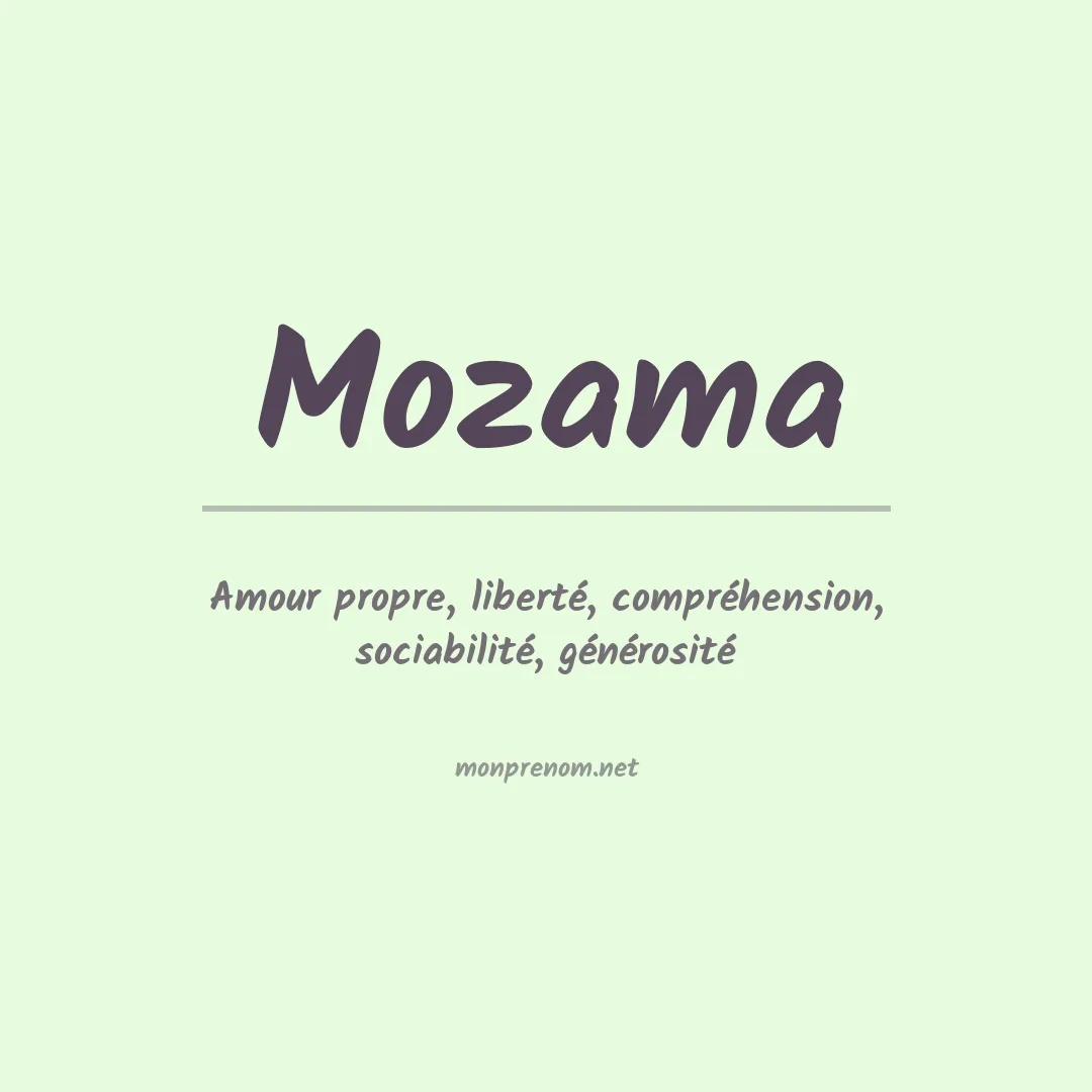 Prénom Mozama