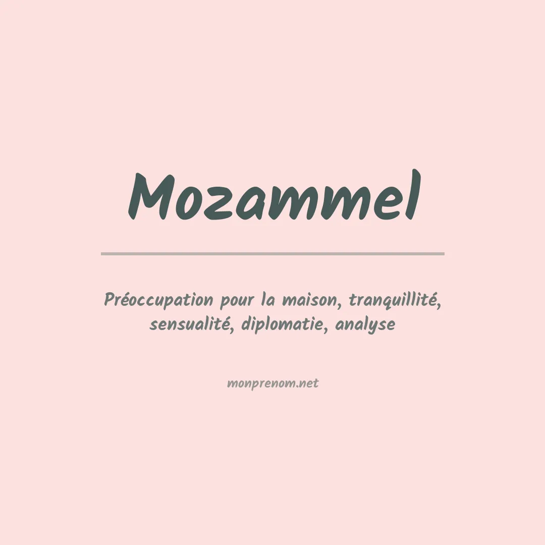Prénom Mozammel