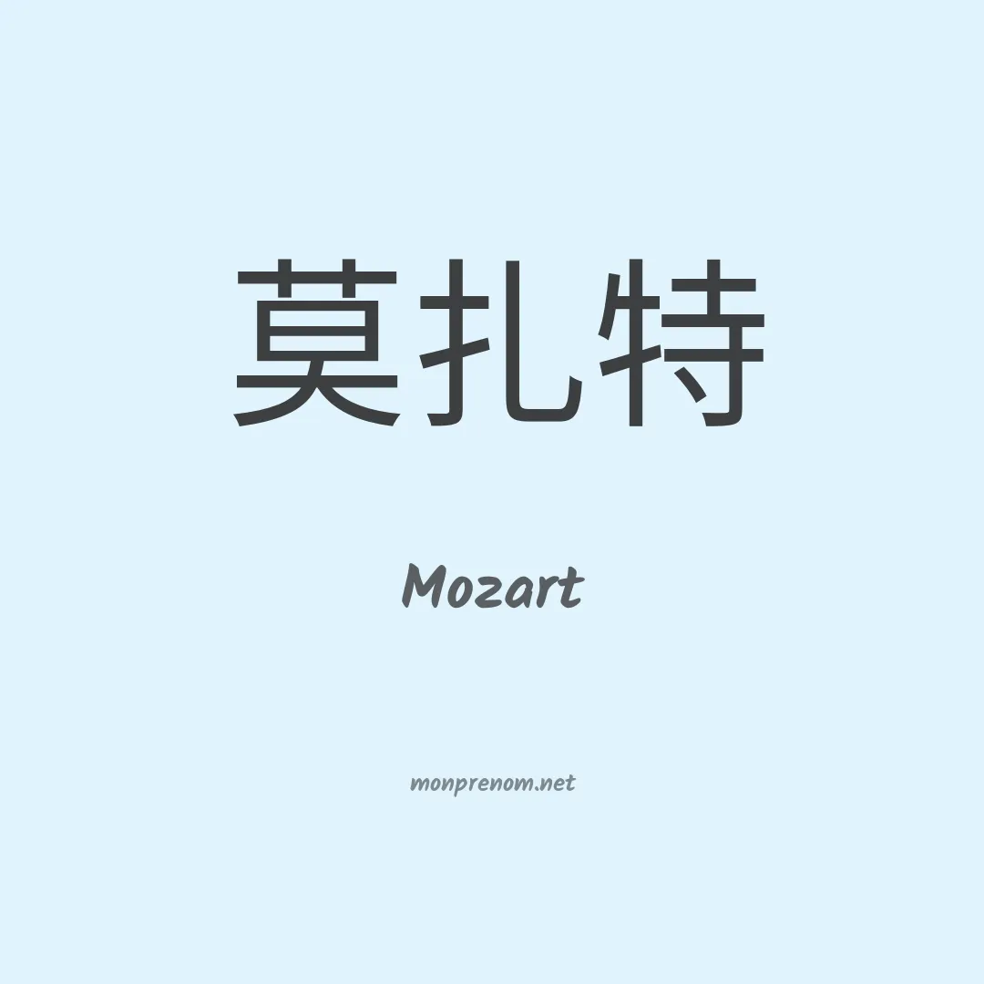 Mozart en chinois