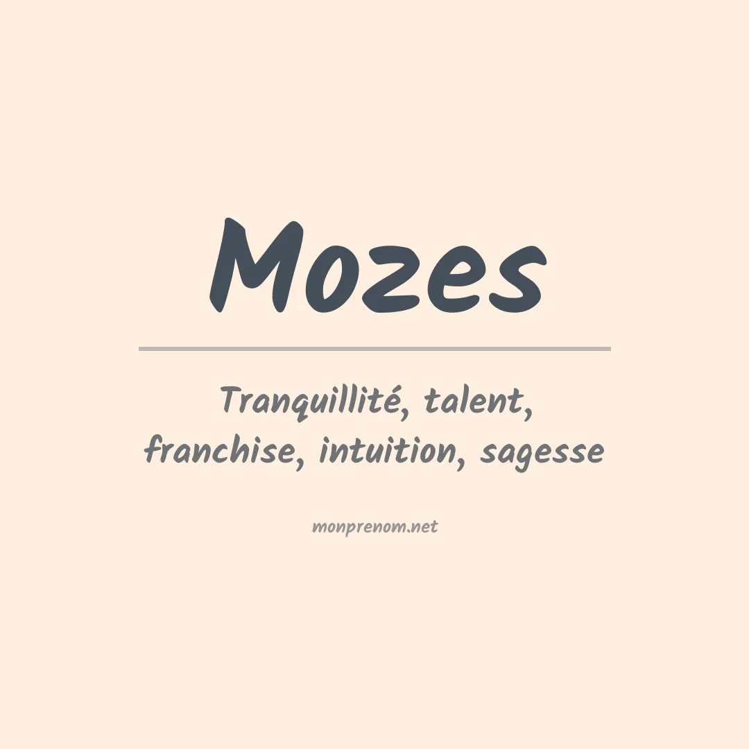 Prénom Mozes