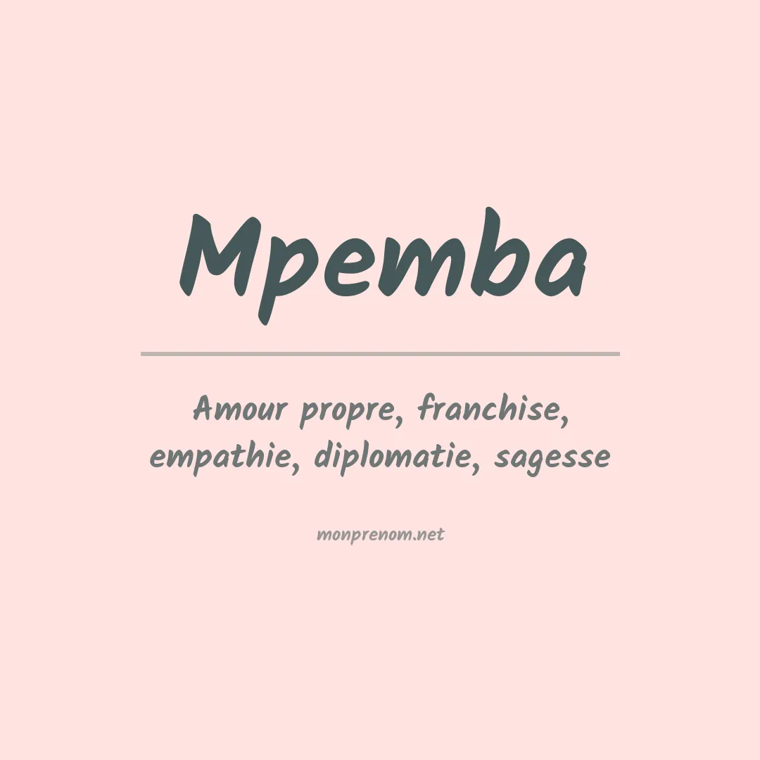 Signification du prénom Mpemba