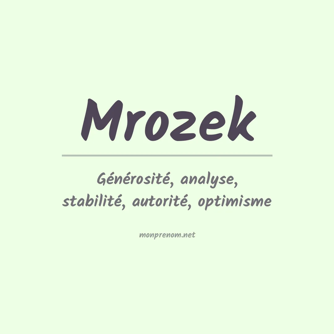 Prénom Mrozek