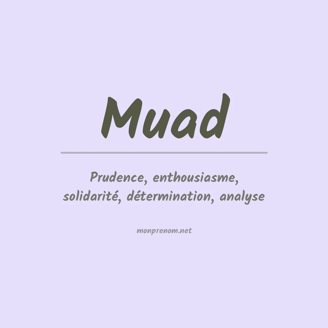 Signification du prénom Muad