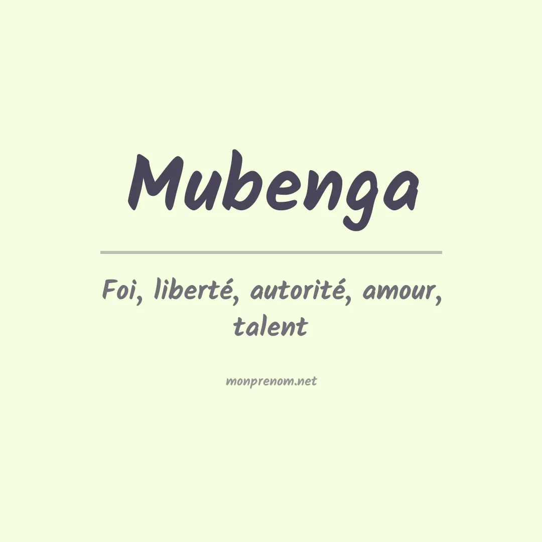 Prénom Mubenga