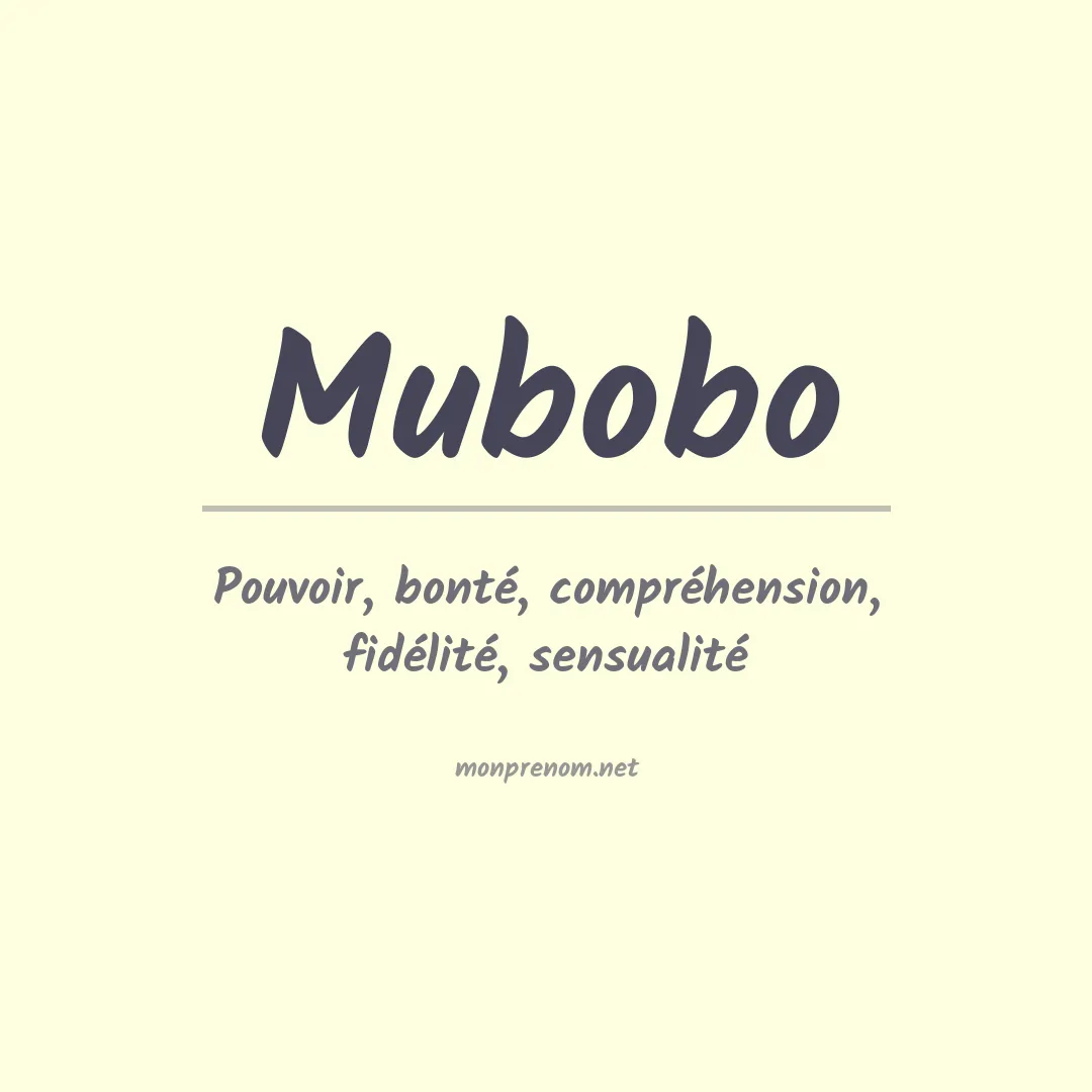 Prénom Mubobo