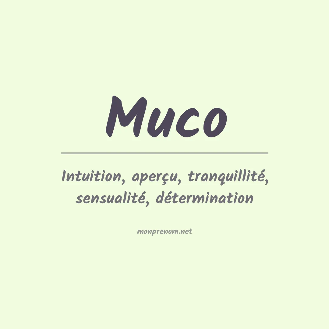 Signification du prénom Muco